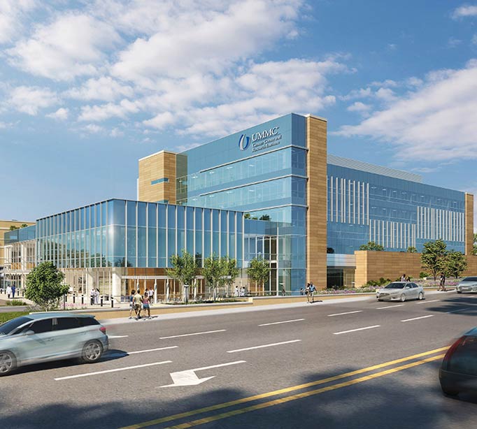UMMC's state-of-the-art cancer center proposed rendering.